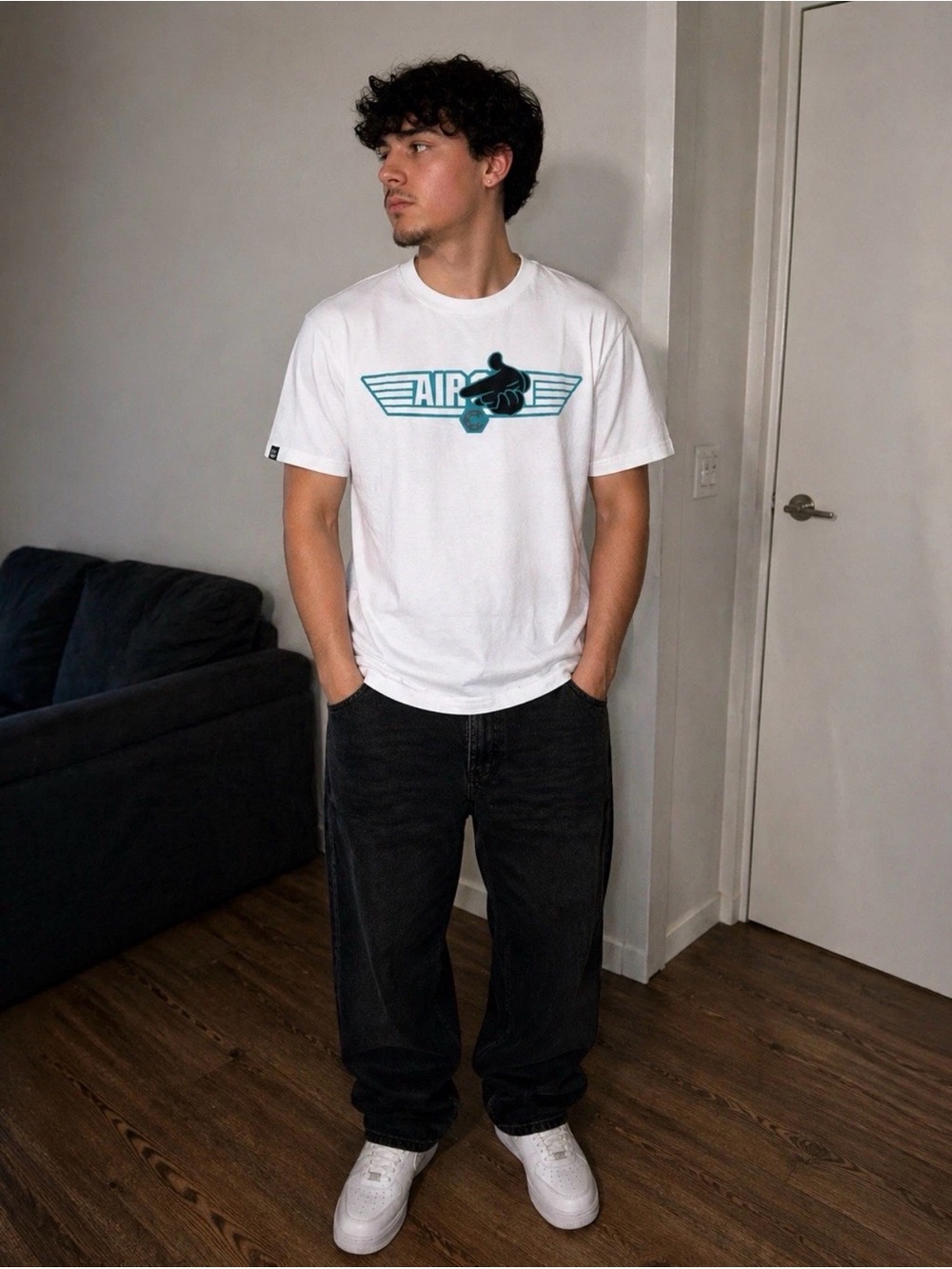 Mens Crooks & Castles White Air Gun T Shirt Tee Top Size Small S